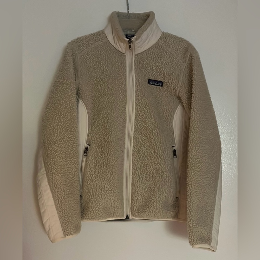 PATAGONIA Synchilla Women's Beige Fleece Jacket Sz XS